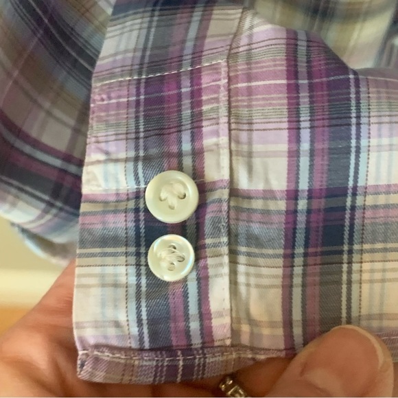 PETER MILLAR Collection Plaid Button Down Dress Shirt Cotton Size Large - Picture 14 of 16